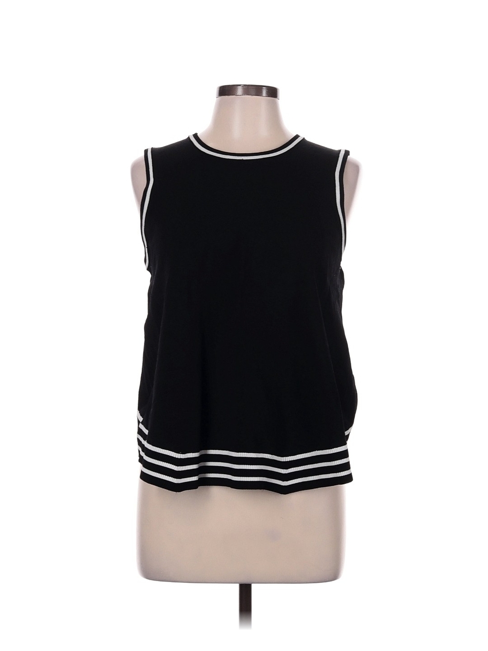Kendall & Kylie Black Tank with White Trim